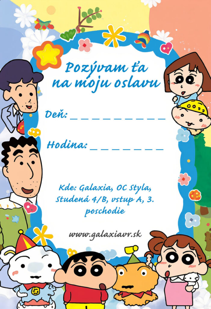 Detská oslava pozvanka na stiahnutie