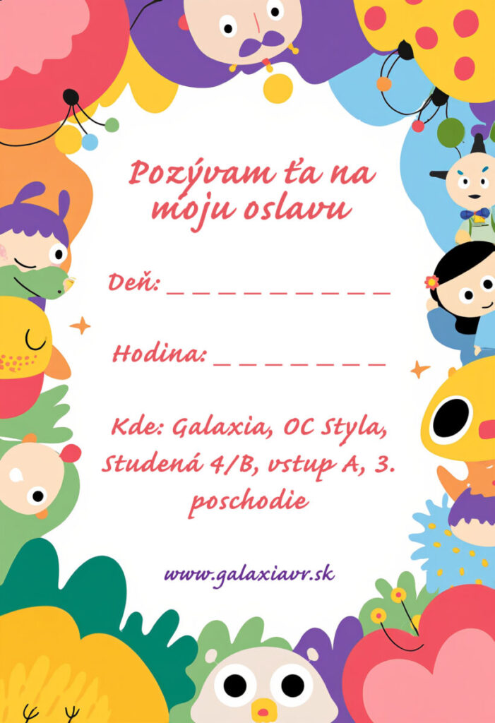 Detská oslava pozvanka na stiahnutie