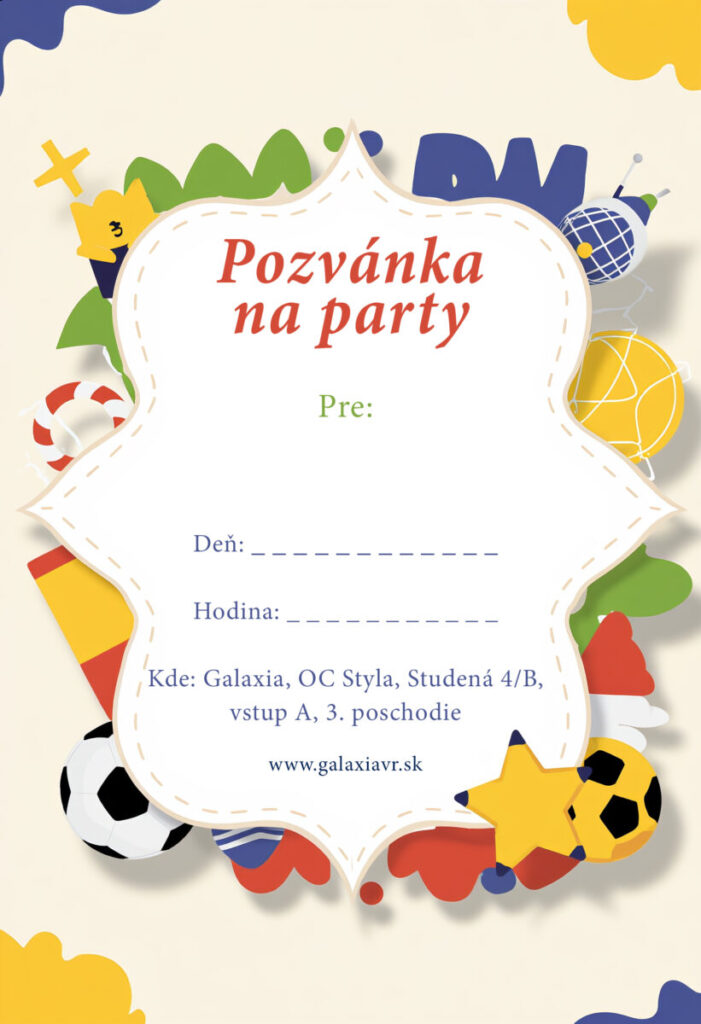 Detská oslava pozvanka na stiahnutie